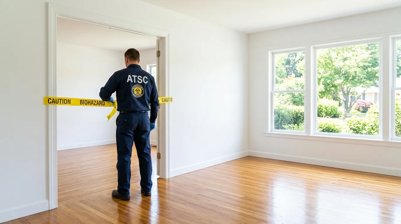 Certified biohazard cleanup crew performing Decomposition Cleanup in Brevard